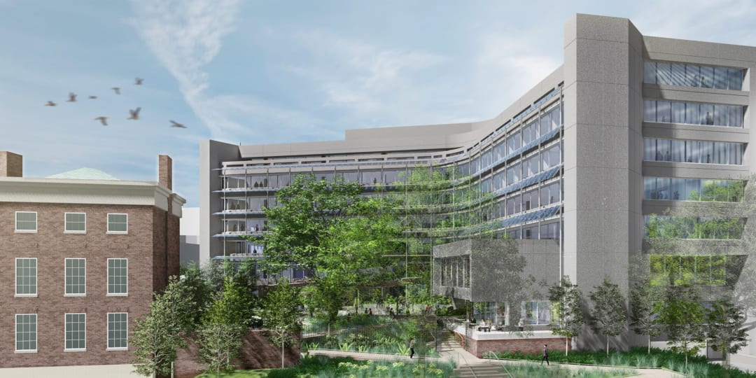 Rendering of Re-design of AIA Headquarters Exterior