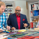 Looking at product samples