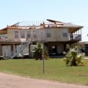 A building damaged by Hurrican Harvey