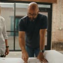 Hana Waugh, AIA, and Jeremy Gardner, AIA, of Gardner Architects discuss plans for a renovated commercial hub in Oklahoma City's Eastside neighborhood, which was the subject of the AIA Film Challenge 2019 Grand prize-winning film, The Eastpoint Project.