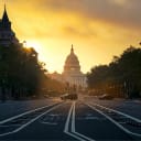 U.S. Capitol at sunset