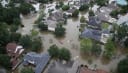 Flooded homes in Houston after Hurricane Harvey