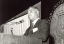 Whitney M. Young Jr addresses the crowd at the 1968 AIA national convention