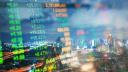 Cityscape thailand with investment theme background and stock market chart
