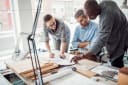 architects working with client project