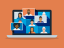 Illustration - Diverse group on a web call. BIPOC leading.