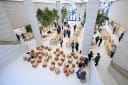 aerial shot of the interior of Apple Store In Regent Street in London