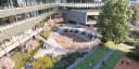 Architectural rendering of an aerial of the exterior of new AIA headquarters