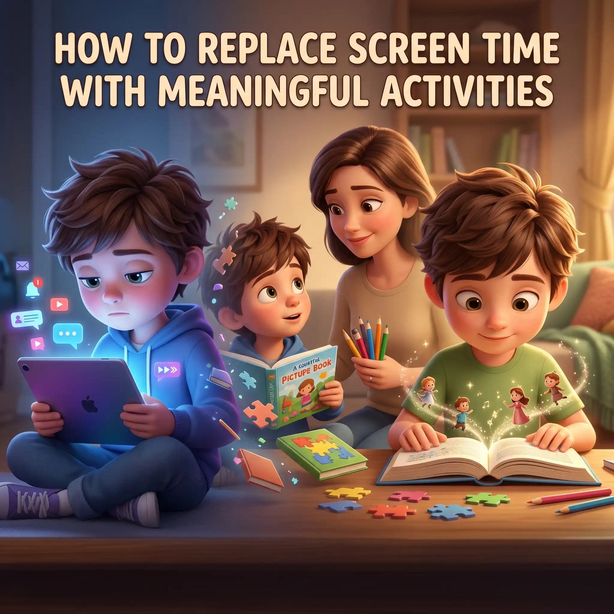 How to Replace Screen Time With Meaningful Activities (Without Tears)