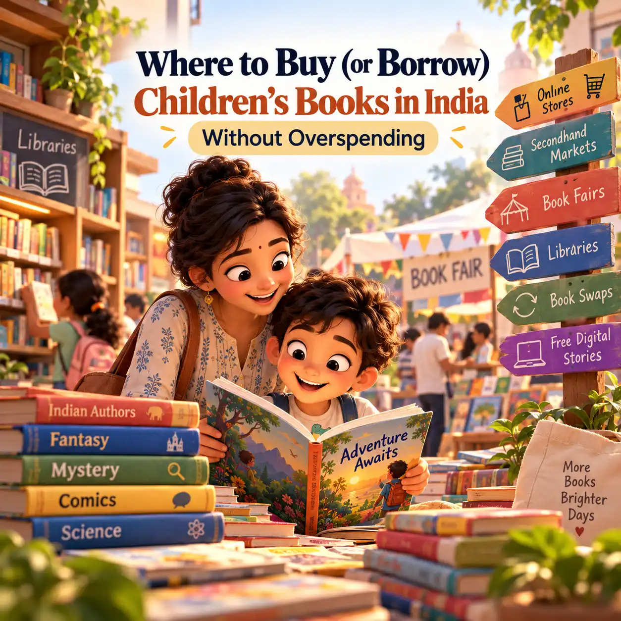 Where to Buy (or Borrow) Children's Books in India Without Overspending