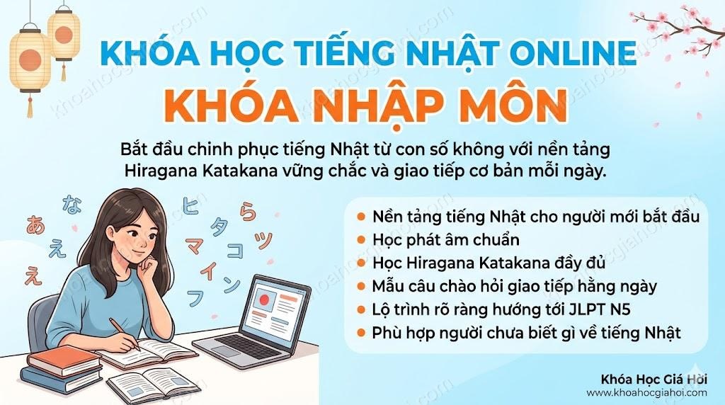 Khóa Học Tiếng Nhật Online - Khóa Nhập Môn