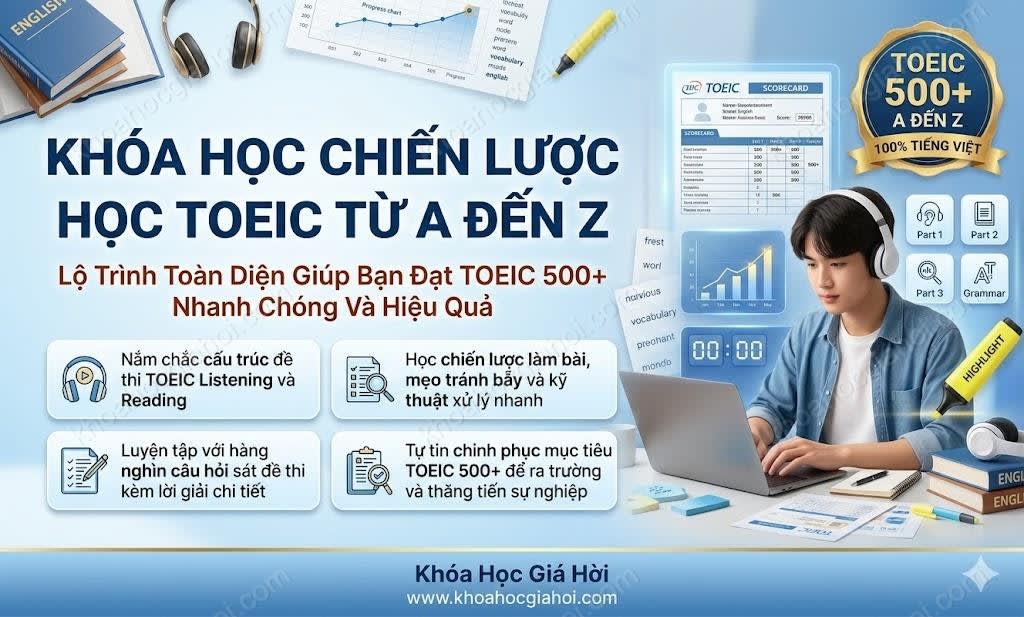 Khóa Học Chiến Lược Học Toeic Từ A Đến Z