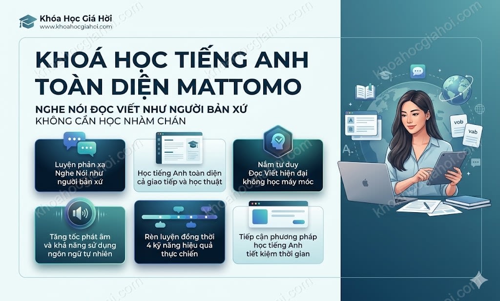 Khoá Học Tiếng Anh Toàn Diện Mattomo