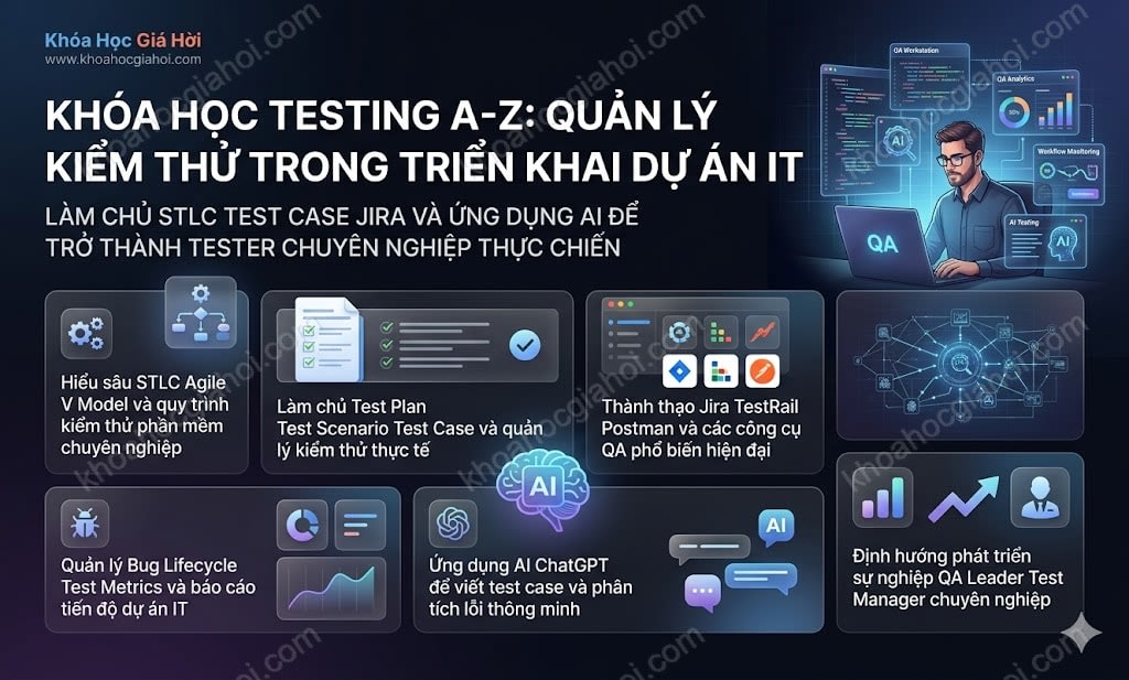 Khóa Học Testing A-Z: Quản Lý Kiểm Thử Trong Triển Khai Dự Án IT