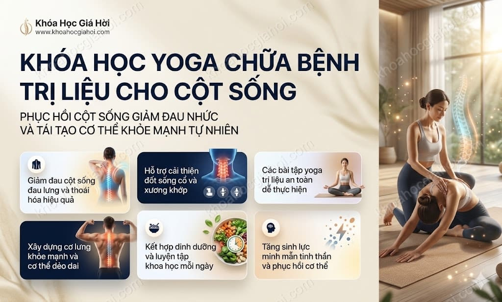 Khóa Học Yoga Chữa Bệnh Trị Liệu Cho Cột Sống