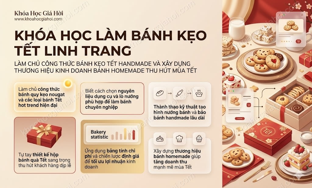 Khóa Học Làm Bánh Kẹo Tết Linh Trang