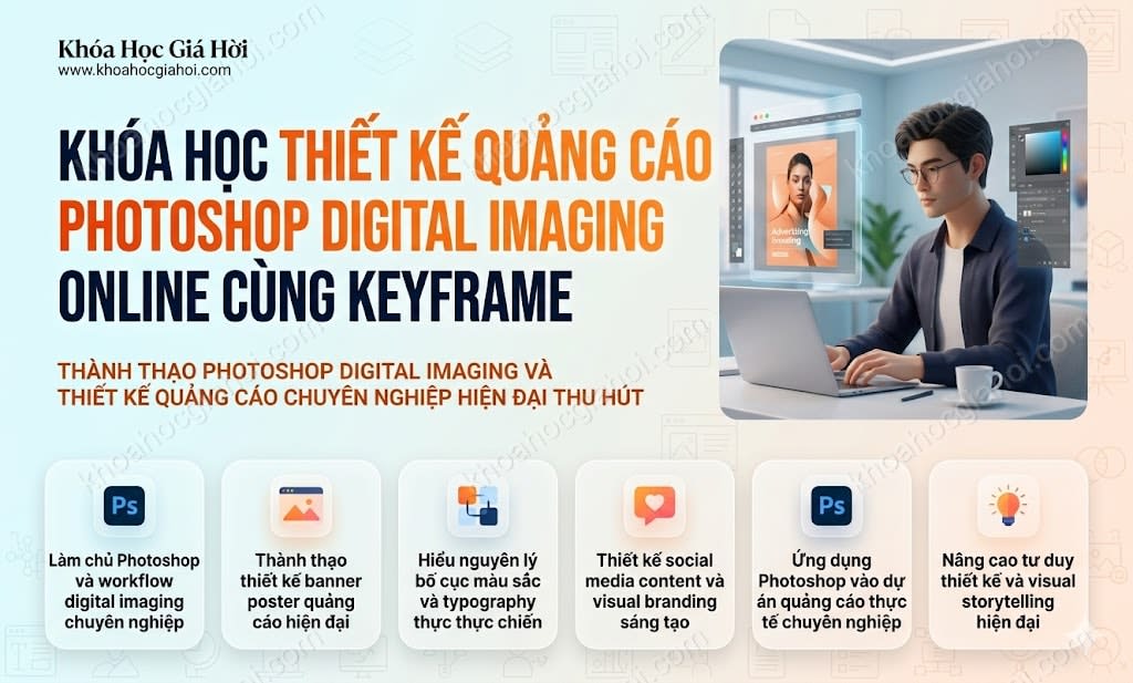 Khóa Học Thiết Kế Quảng Cáo Photoshop Digital Imaging Online Cùng Keyframe