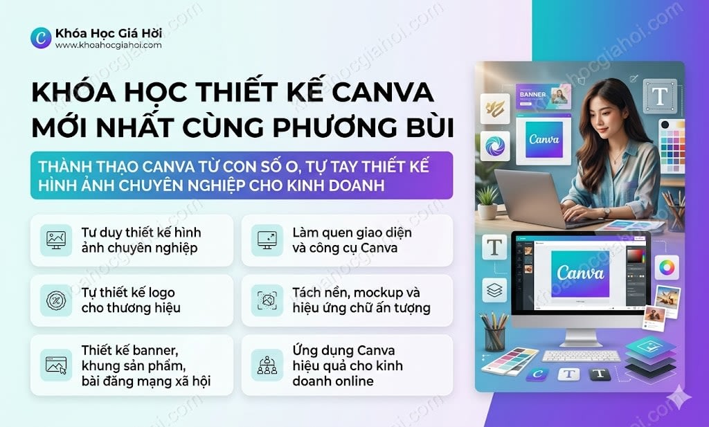 Khóa Học Thiết Kế Canva Mới Nhất Cùng Phương Bùi