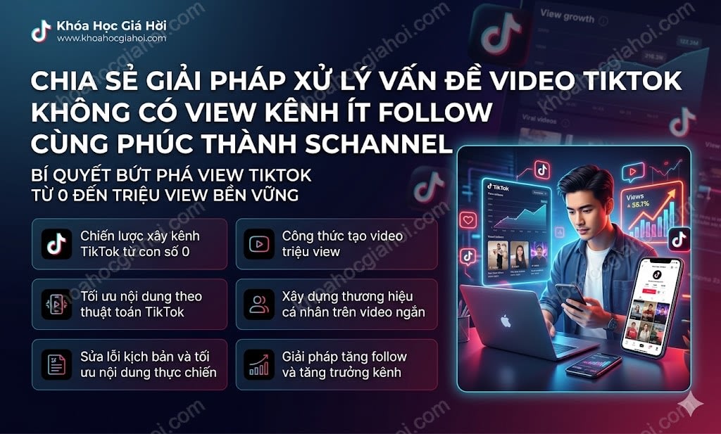 Chia Sẻ Giải Pháp Xử Lý Vấn Đề Video Tiktok Không Có View, Kênh Ít Follow Cùng Phúc Thành Schannel