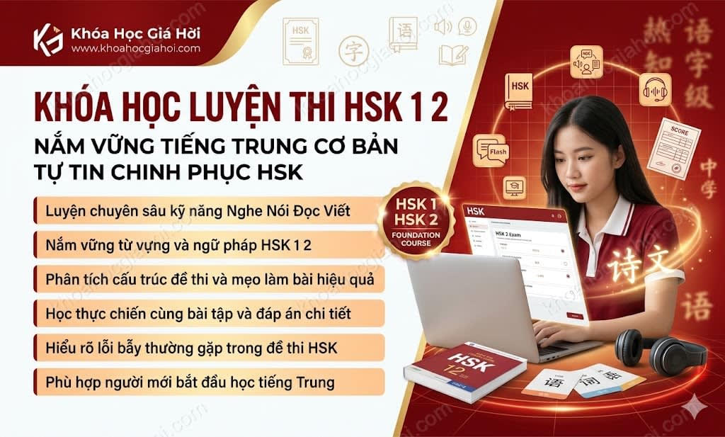 Khóa Học Luyện Thi Hsk 1 - 2