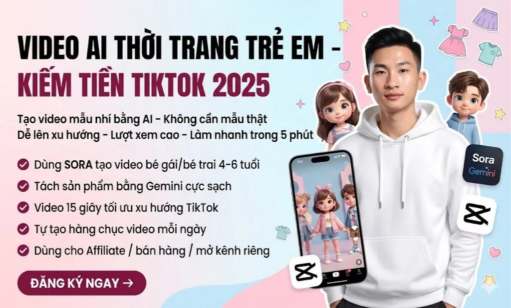 Tạo Video Thời Trang Trẻ Em Bằng AI Miễn Phí 100%