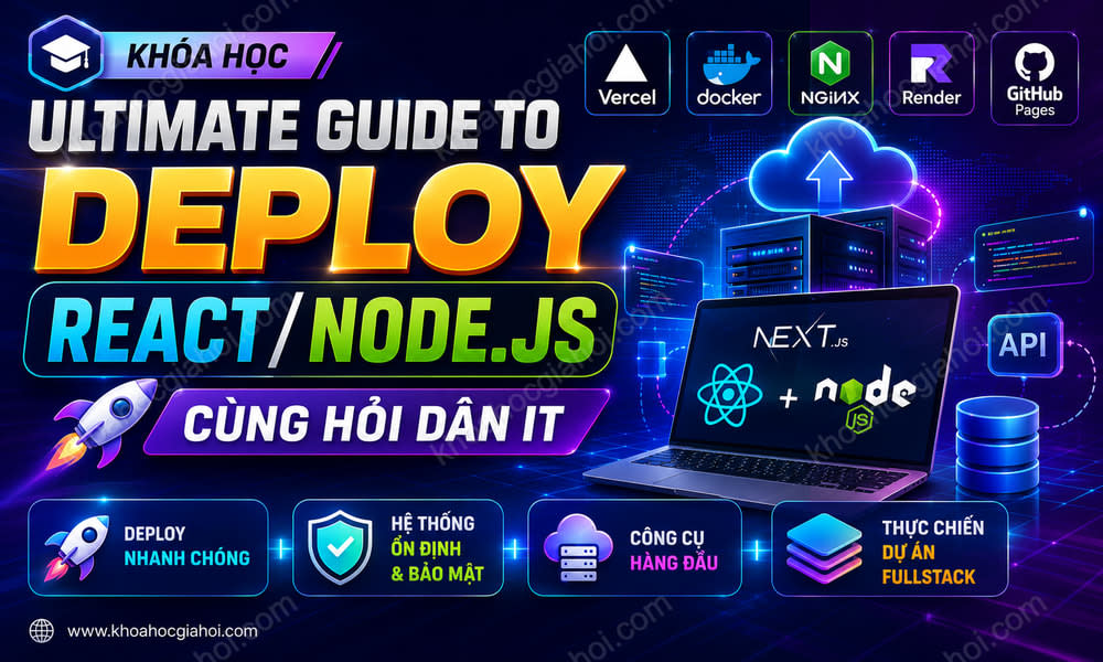Khóa Học Ultimate Guide To Deploy React/Node.js Cùng Hỏi Dân IT