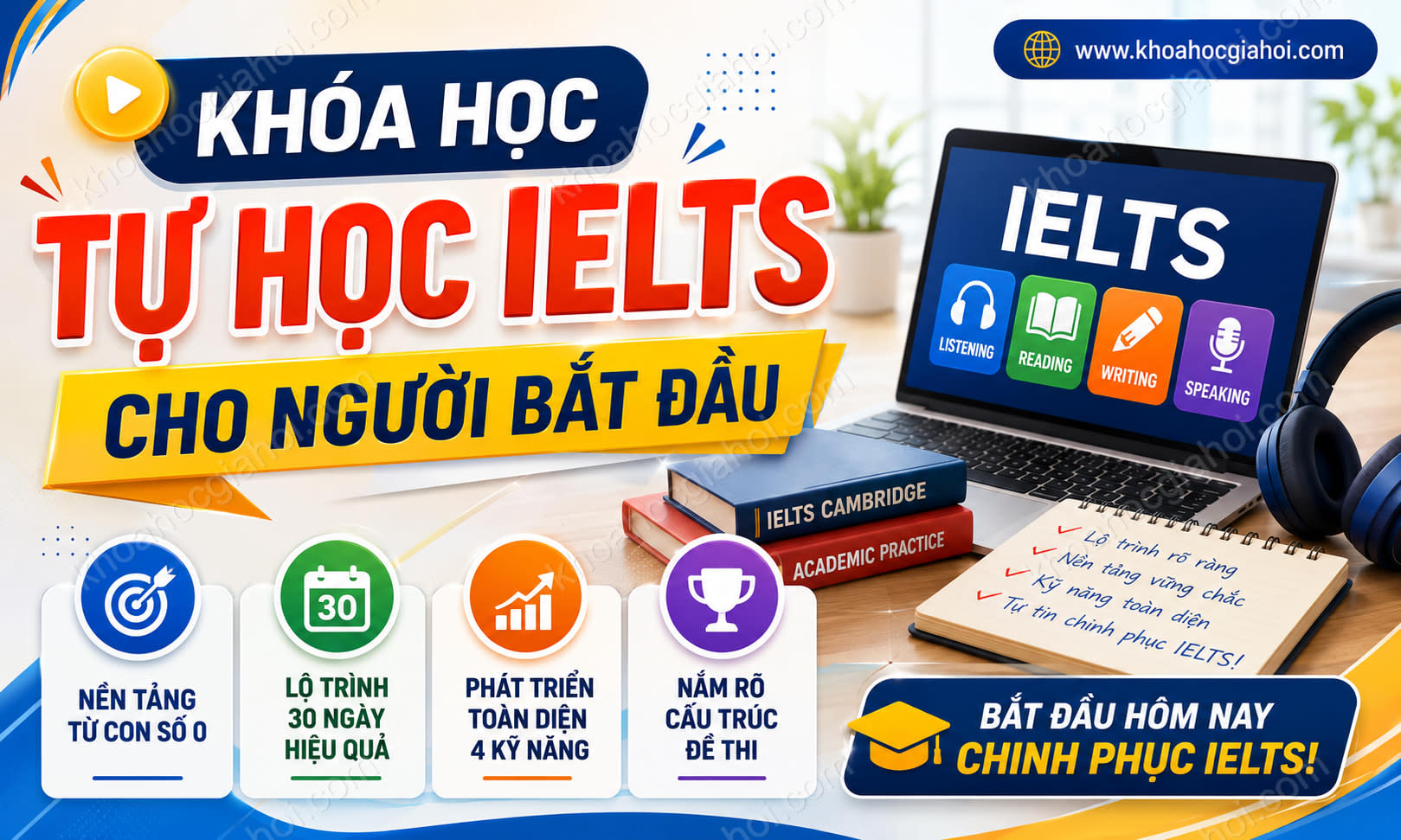 Khóa Học Tự Học Ielts Cho Người Bắt Đầu