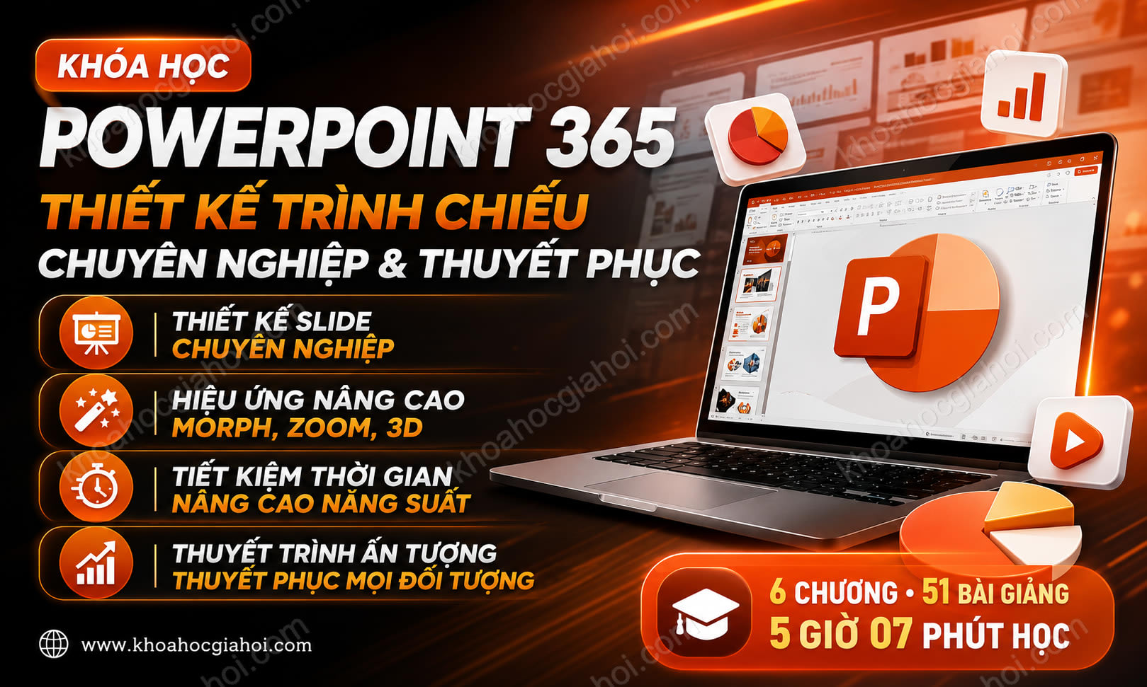 Khóa học PowerPoint 365: Thiết kế trình chiếu chuyên nghiệp & thuyết phục