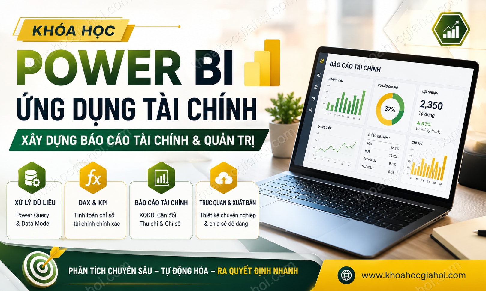 Power BI Ứng Dụng - Xây Dựng Báo Cáo Tài Chính, Quản Trị Tài Chính Với Power BI