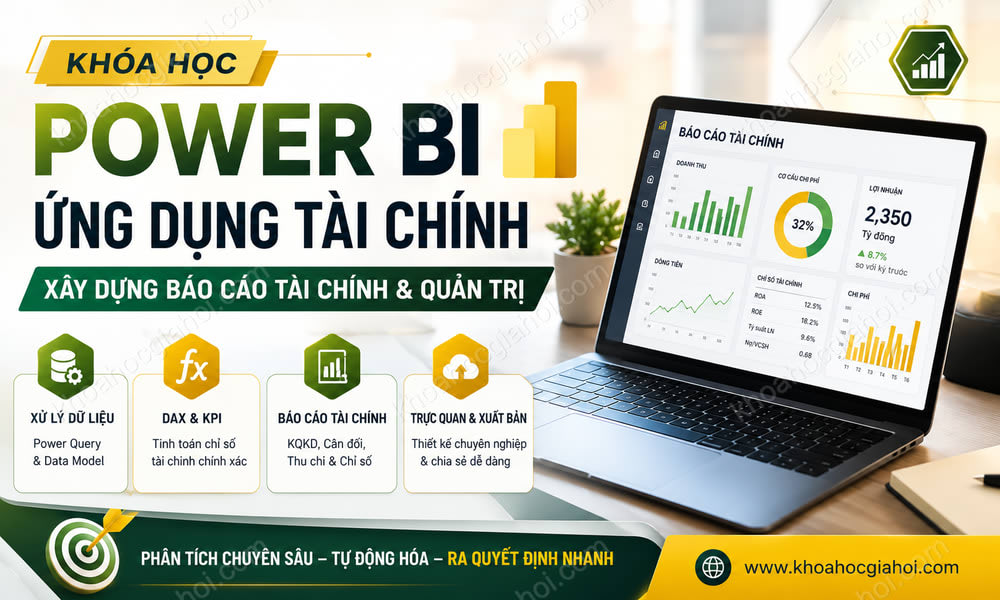 Power BI Ứng Dụng - Xây Dựng Báo Cáo Tài Chính, Quản Trị Tài Chính Với Power BI