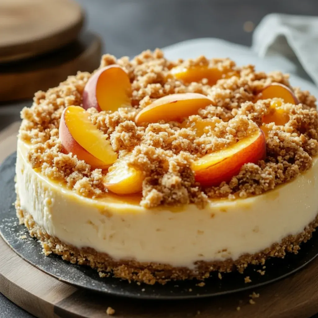 Peach Crumb Cheesecake