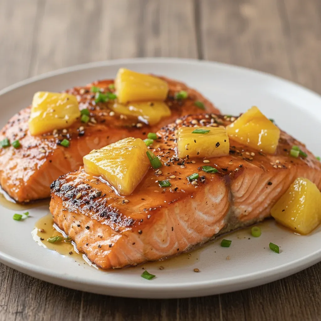 Honey Pineapple Glazed Salmon