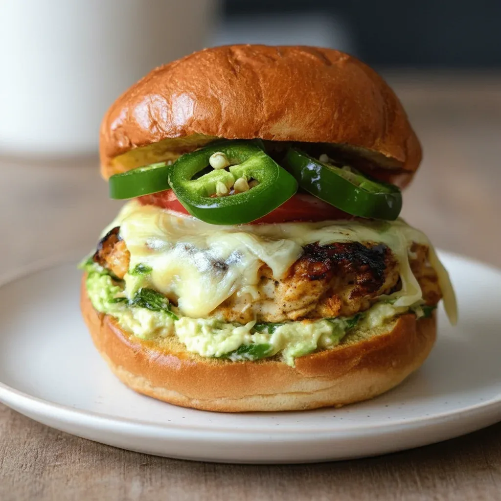 Jalapeno Pepper Jack Chicken Burger