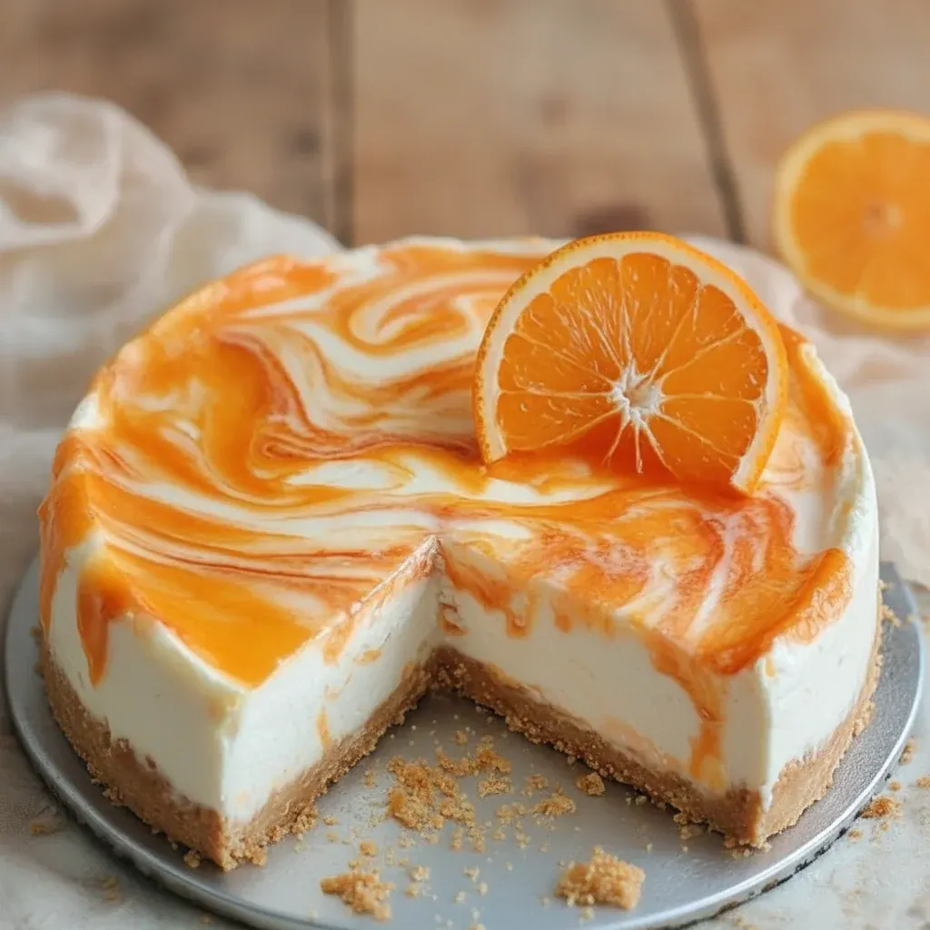 No Bake Orange Creamsicle Cheesecake