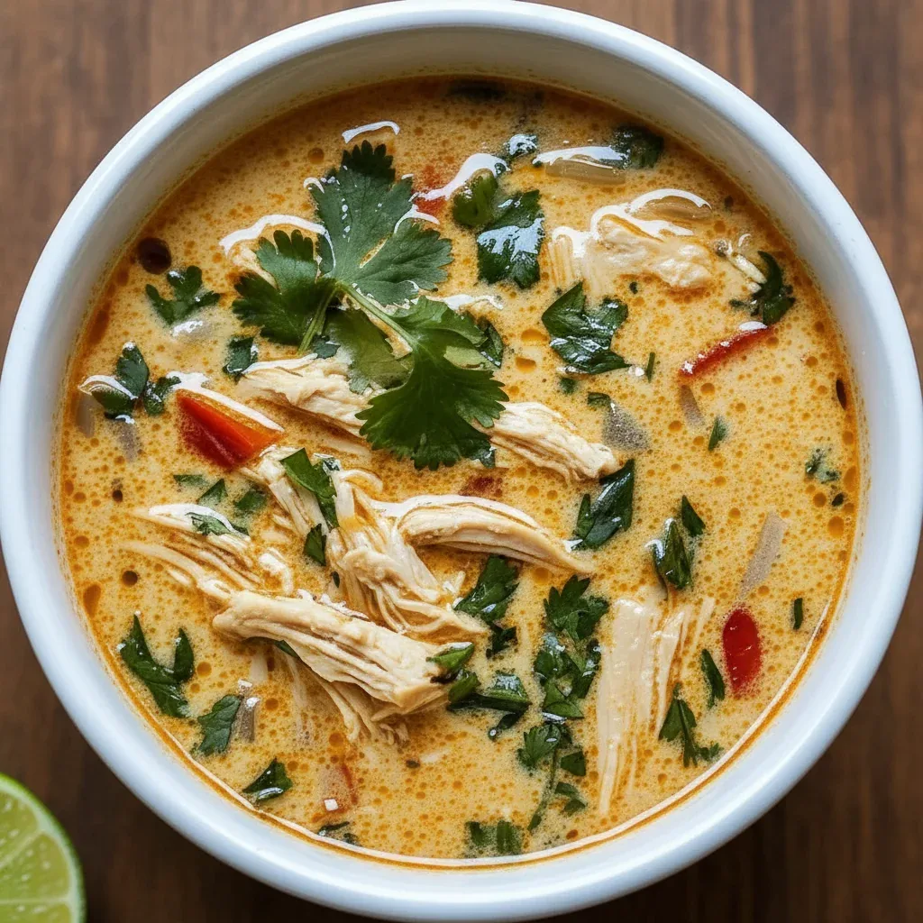 Crockpot Thai Coconut Chicken Soup
