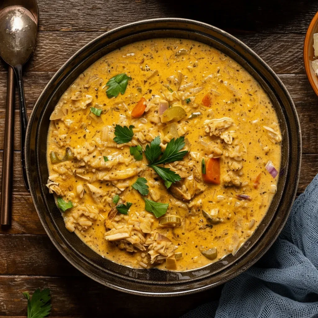 Creamy White Chicken Rice Soup