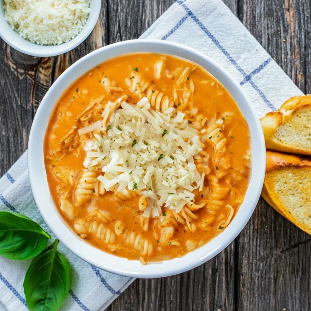 Crockpot Chicken Parmesan Soup