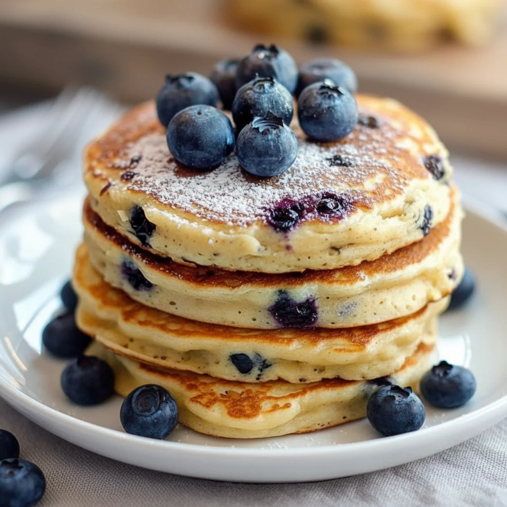 Greek Yogurt Pancakes With Blueberries Recipe