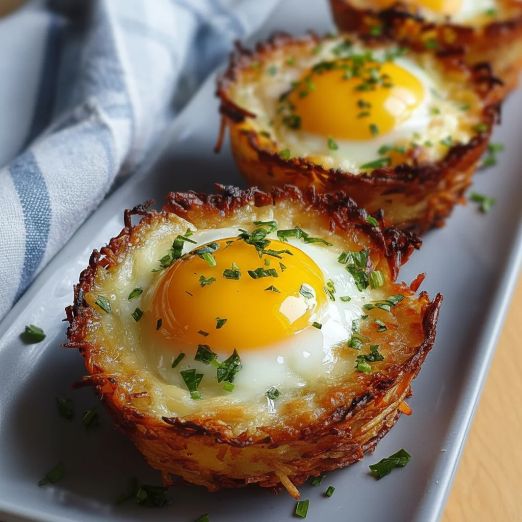 Eggs In Hash Brown Baskets Recipe