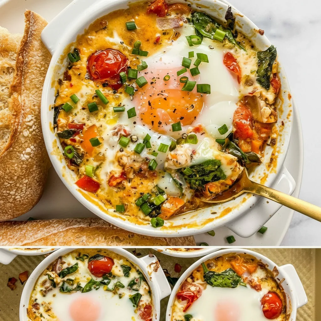 Mediterranean Baked Feta Eggs Recipe