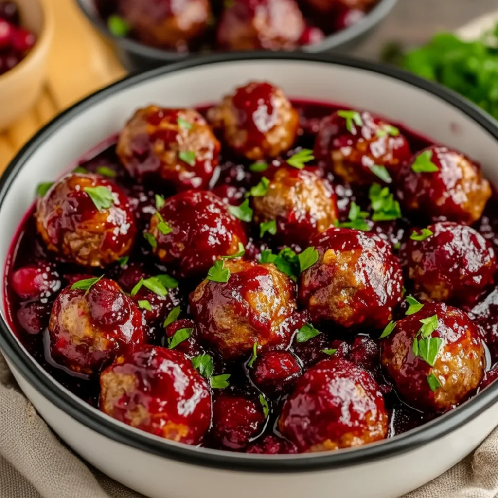 Christmas Cranberry Meatballs Recipe