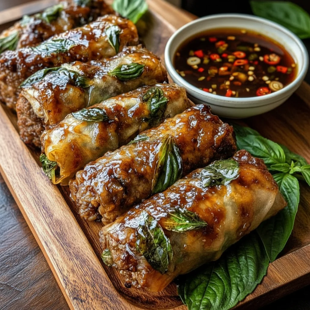Thai Basil Beef Rolls Recipe