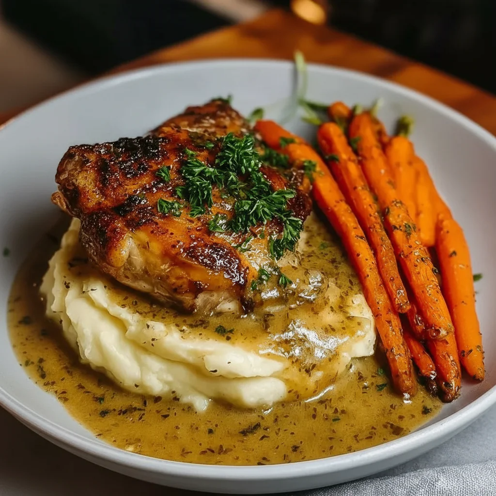 Garlic Herb Chicken Carrot Plate Recipe