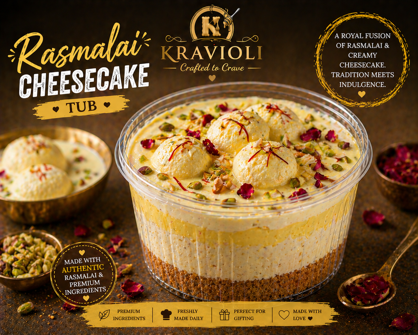 Rasmalai Cheesecake Tub