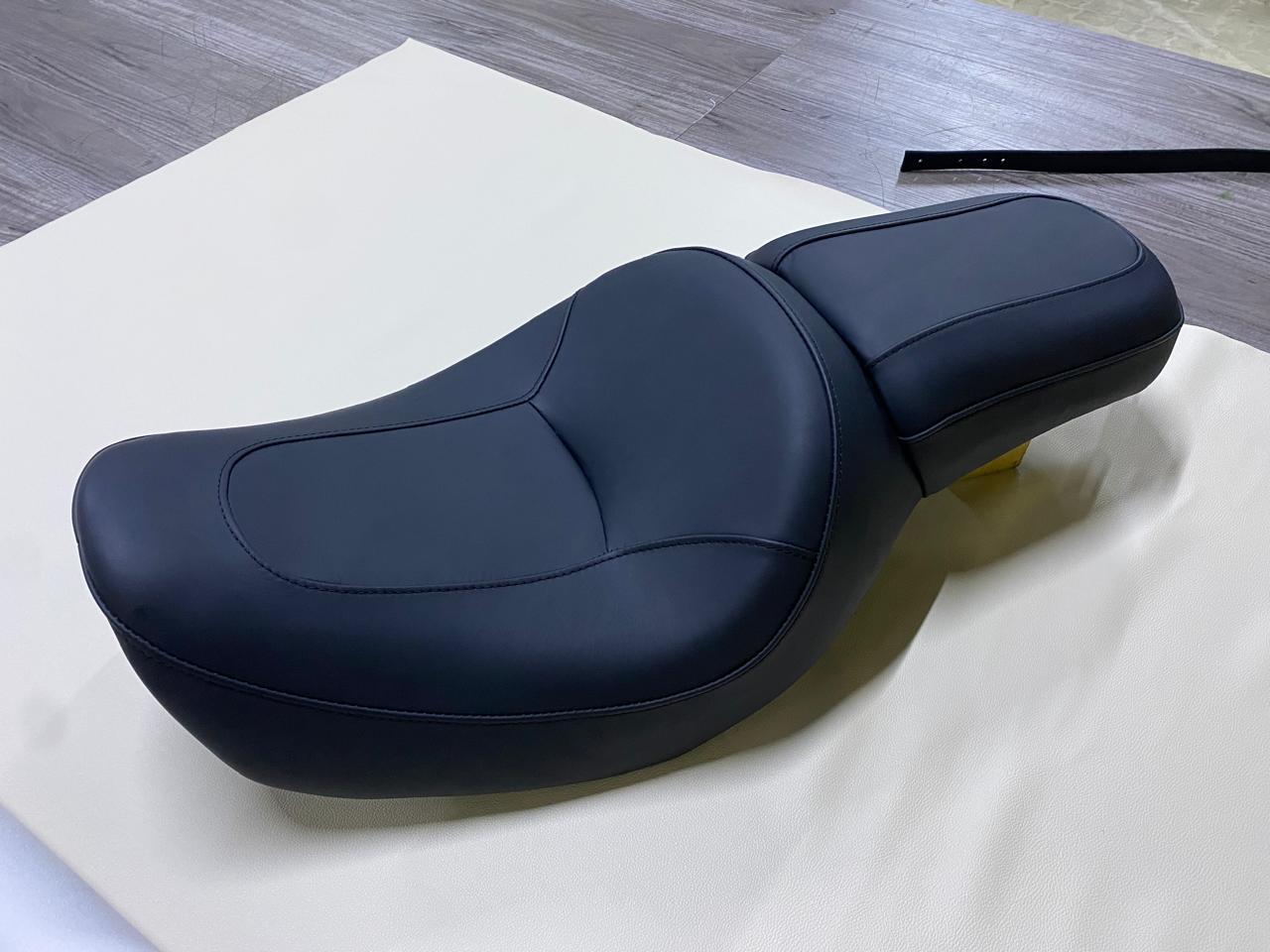 Custom Motorcycle Leather Seat Scratch & Weather Restoration After