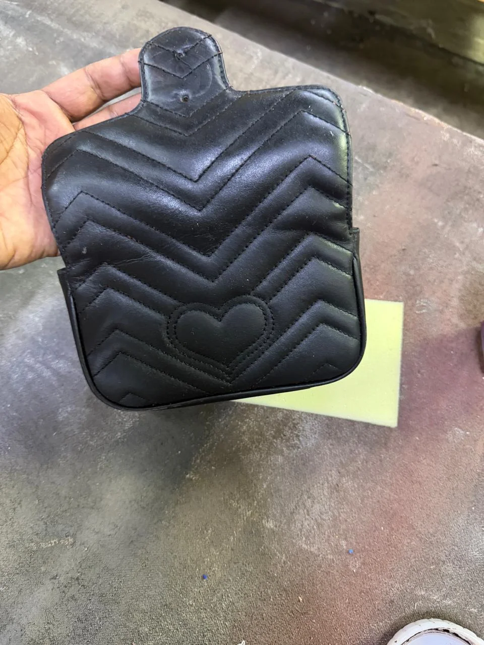 Designer Bag Color Transformation & Hardware Repair Before