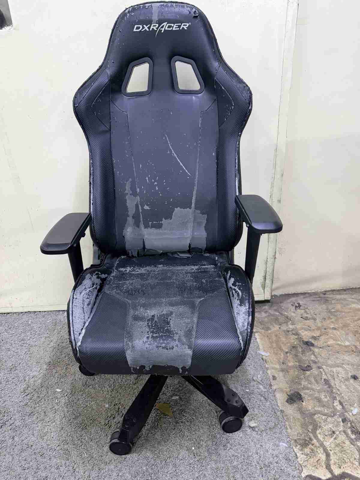Gaming Chair Premium Leather Reupholstery Before