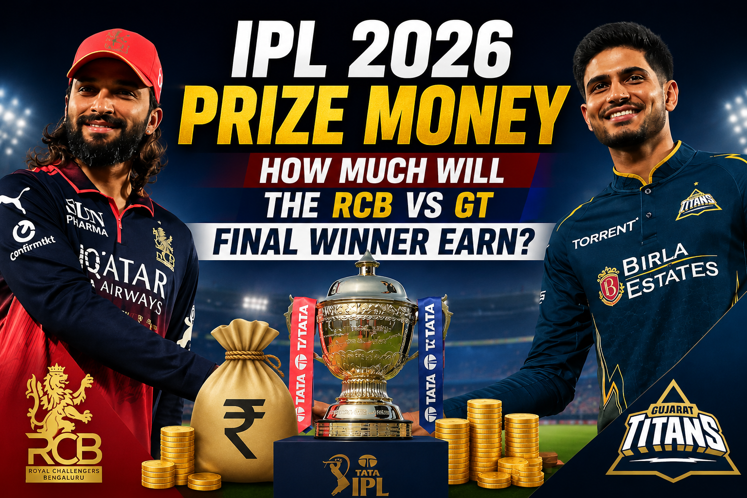 IPL 2026 Prize Money: How Much Will the RCB vs GT Final Winner Earn?