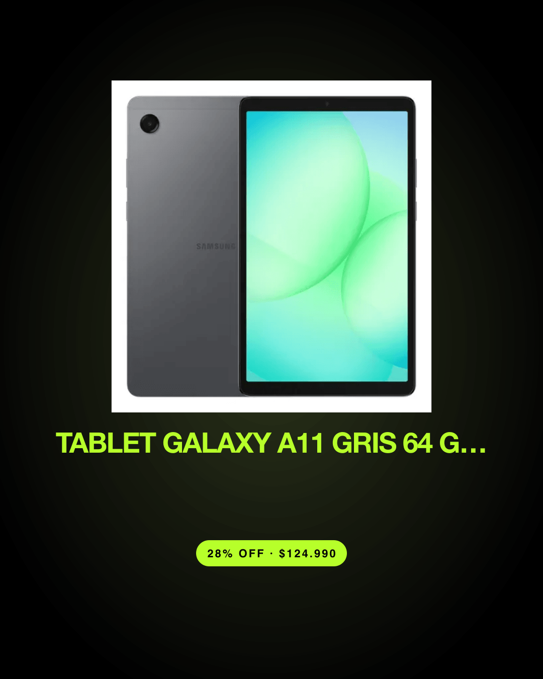 Tablet Galaxy A11 Gris 64 Gb - 4 Gb Color Gris Samsung — oferta en Chile