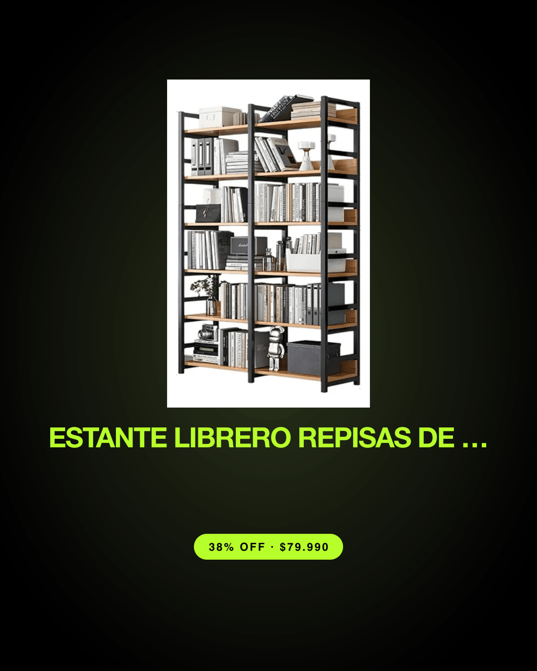 Estante Librero Repisas De 6 Niveles 174cm By Lubabycas Café — oferta en Chile